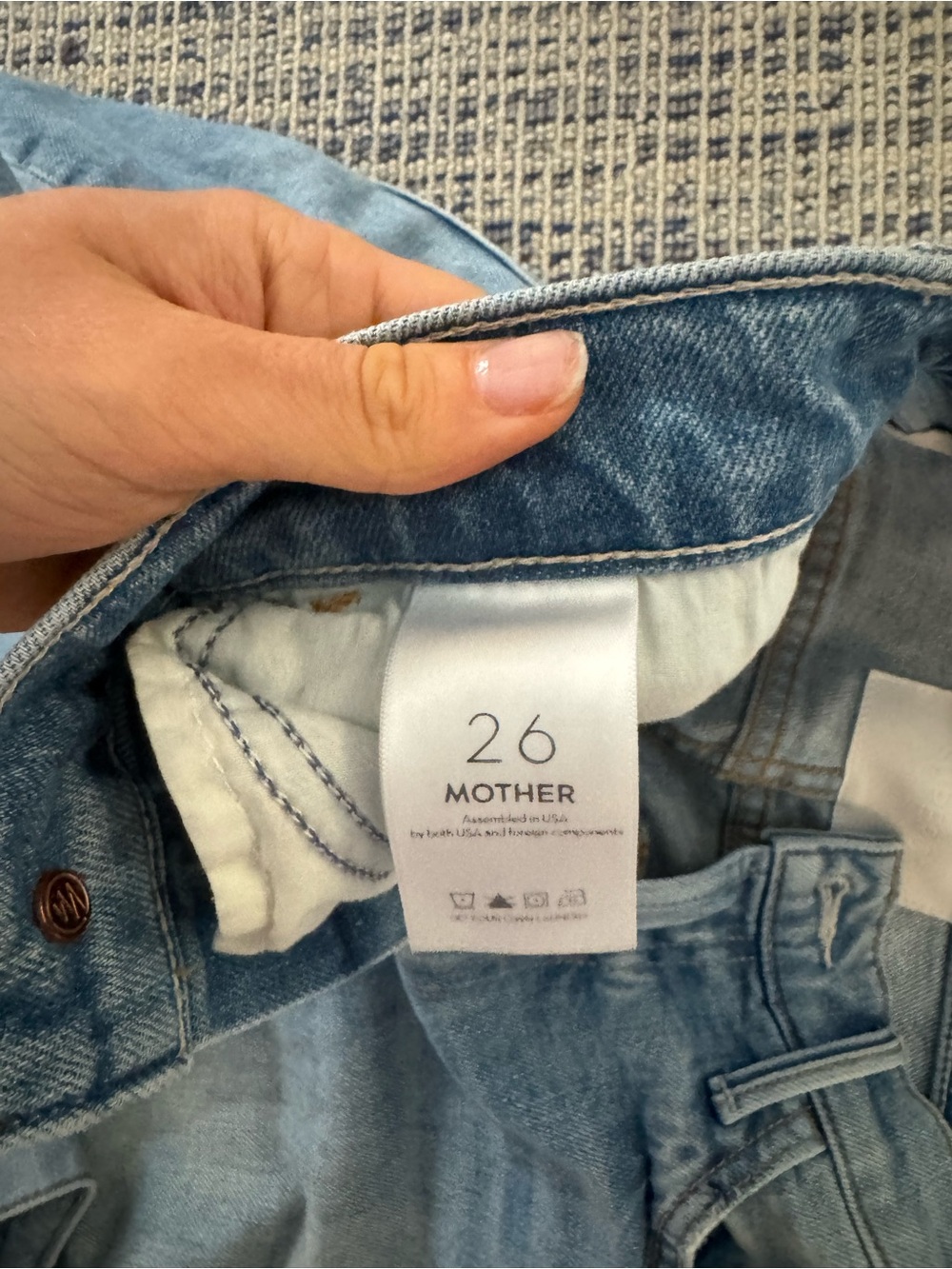 MOTHER the hustler ankle undone hem